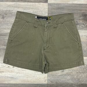 Vintage‎ 90s Y2K Levi's Silver Tab Olive Green Women's 9 High Waist Khaki Shorts
